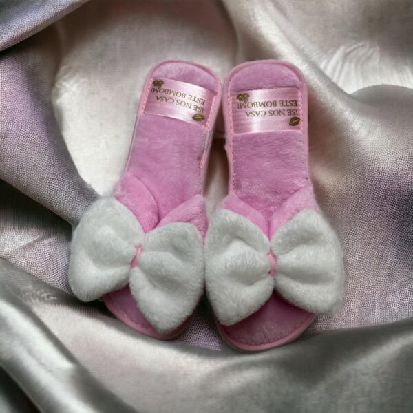 Pantufla Afelpada Con Moño - Image 3